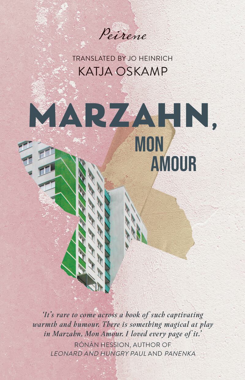 Dublin Literary Award 2023 winner Marzahn, Mon Amour by Katja Oskamp, translated by Jo Heinrich and published by Peirene Press.