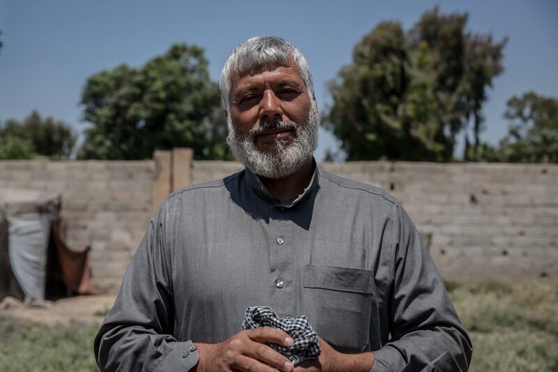 Farmer Ahmed Al Raji (43) returned home to find dead bodies and explosives on his land. Photograph: Sally Hayden