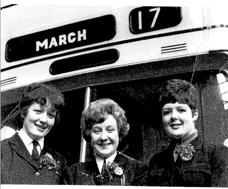 Irish 'clippies' on the Birmingham buses. Photograph: courtesy of Brendan Farrell