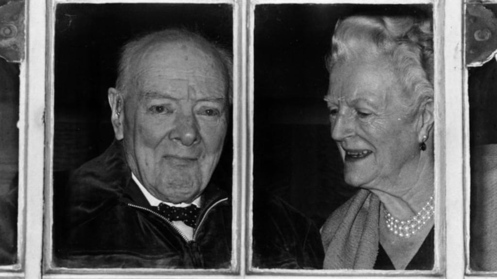 Winston and Clementine Churchill: rarely talked before 1pm