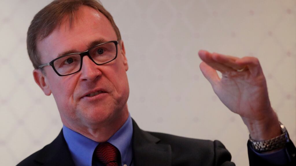 Aryzta CEO Kevin Toland addresses the company’s annual news conference in Zurich.