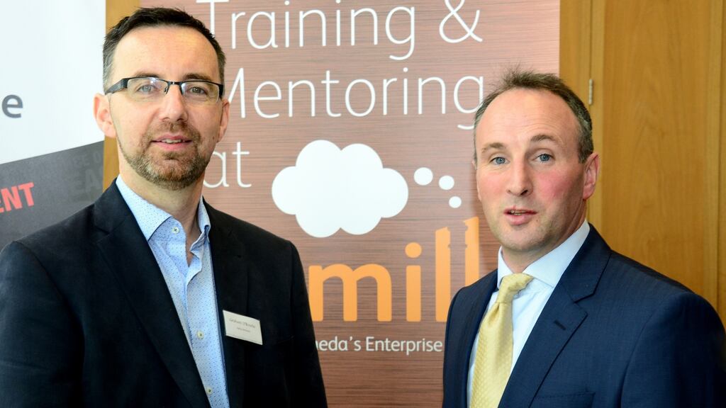 Graham O’Rourke of Aphix Software and Breanndán  Casey from The Mill co-working hub.