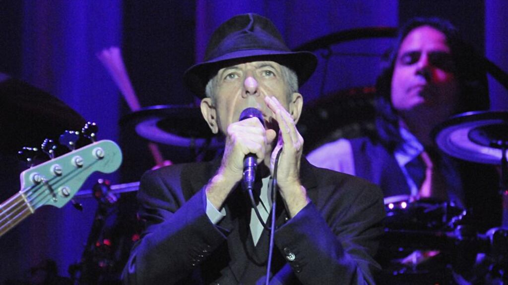 Leonard Cohen onstage at the 02 arena in Dublin in July 2009. He will return to the arena in September 2013. Photograph: Dave Meehan/The Irish Times