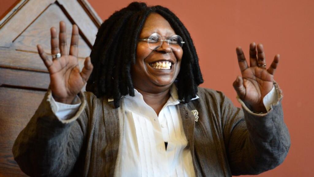 Whoopi Goldberg, who is the face of a brand of adult nappies in the US, during a visit to Trinity College Dublin in 2012. Photograph: Dara Mac Dónaill