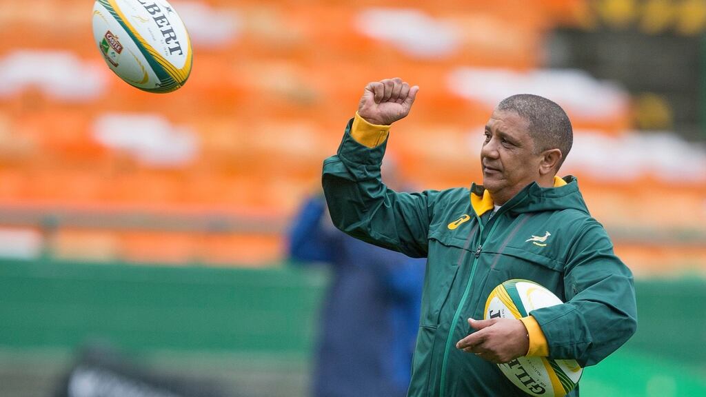 South Africa coach Allister Coetzee. Photograph: Nic Bothma/EPA