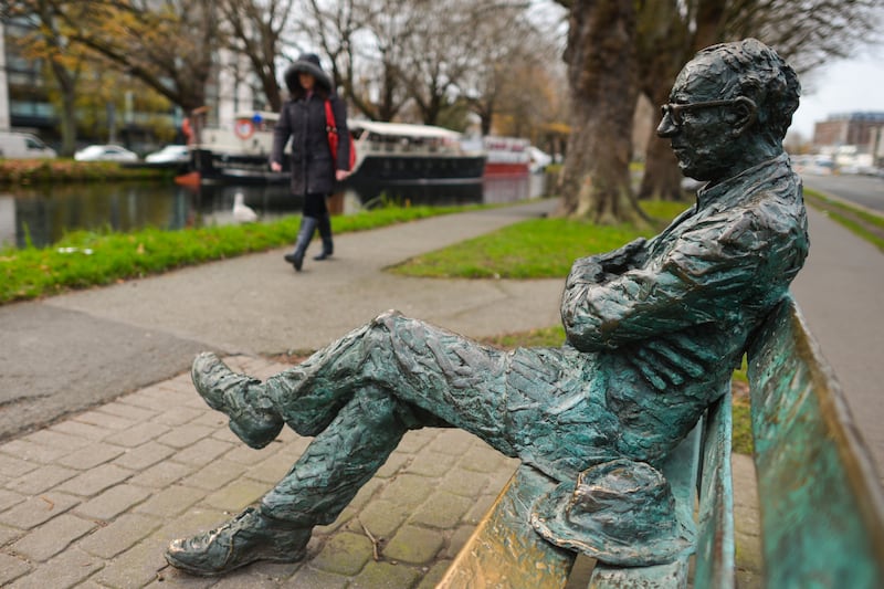 Literary Dublin: the Patrick Kavanagh statue by the Grand Canal. Photograph: Artur Widak/NurPhoto via Getty