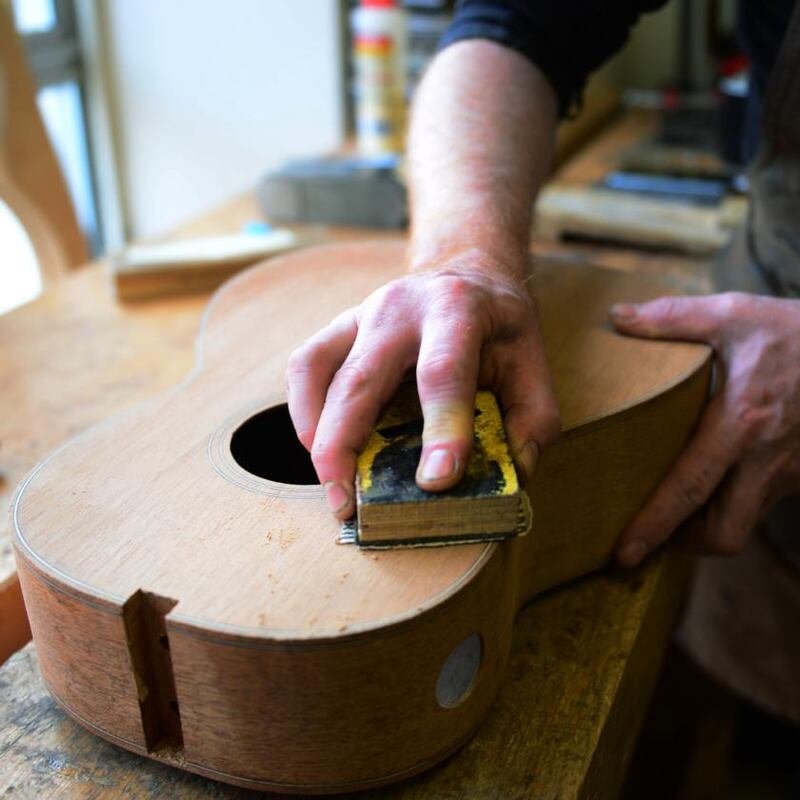 Frank Tate in his Dublin workshop. Photograph: Bryan O’Brien