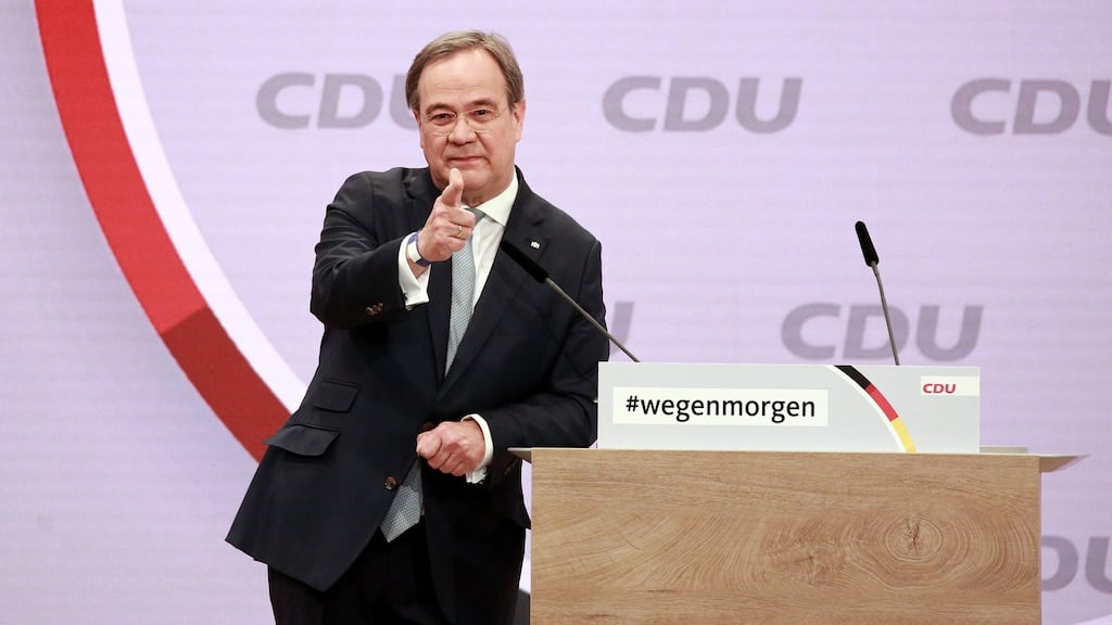 Prime minister of North Rhine-Westphalia Armin Laschet. Photograph: Christian Marquardt / EPA