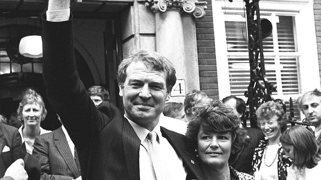 Paddy Ashdown, with his wife Jane, on the day he was elected the leader of the new Social and Liberal Democratic Party. Photograph: PA Wire