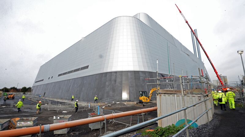 At full capacity, the Poolbeg incinerator plant will process 120 trucks of waste a day over a 14-hour period. Photograph: Eric Luke