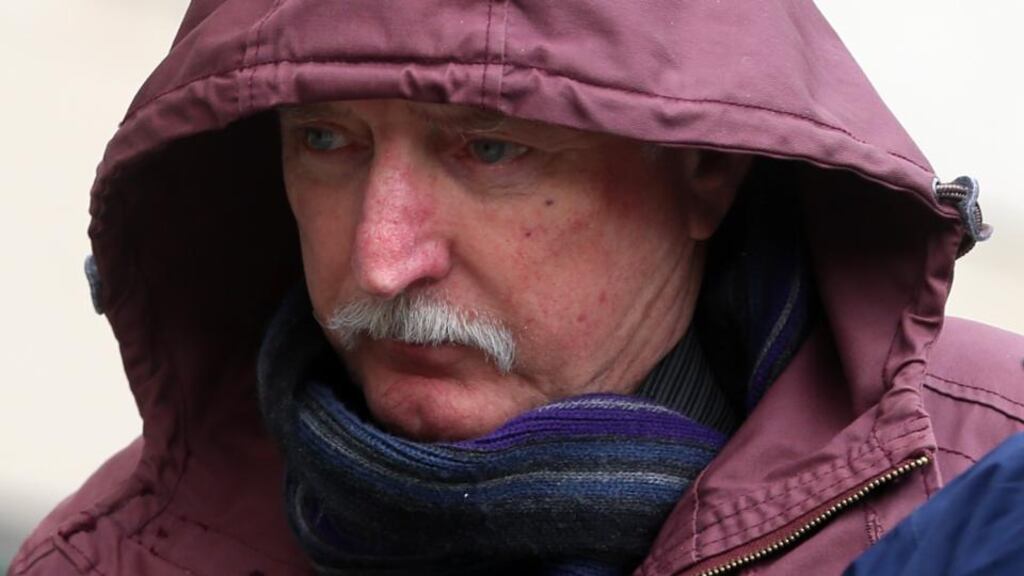Ivor Bell, leaving Belfast Laganside Court, where he faced counts of aiding and abetting the killing of Jean McConville and of IRA membership. Photograph: Niall Carson/PA Wire
