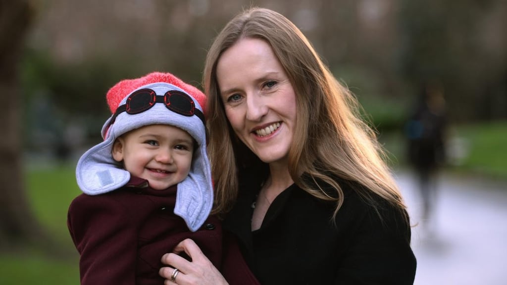 Mairéad Nayager, Diageo’s chief HR officer, with her daughter Maeve. Photograph: Dara Mac Dónaill