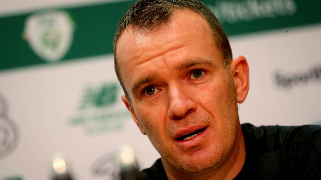 Glenn Whelan: “We know it’s in our hands and that if we win a game we’ve qualified.” Photograph: Ryan Byrne/Inpho