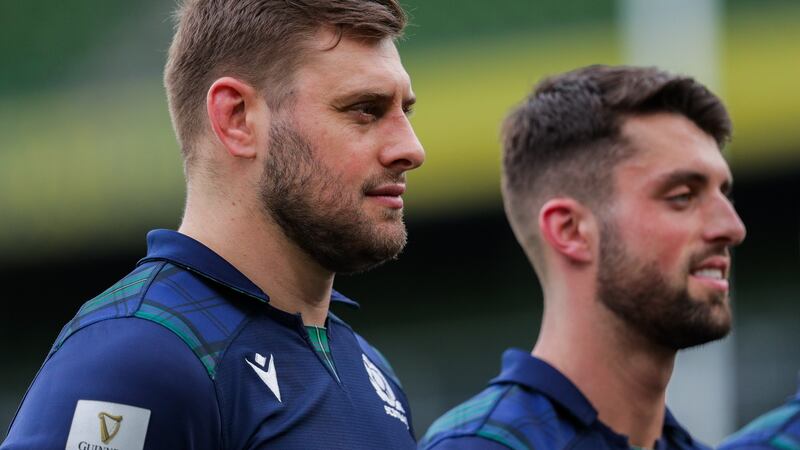 Nick Haining makes his Scotland debut at number eight. Photograph: Brian Reilly-Troy/Inpho