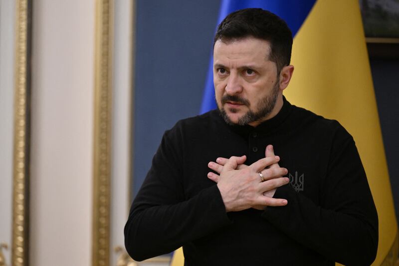 Ukrainian president Volodymyr Zelenskiy's overall approval rating has shot to 67 per cent. Photograph: Genya Savilov/AFP via Getty Images