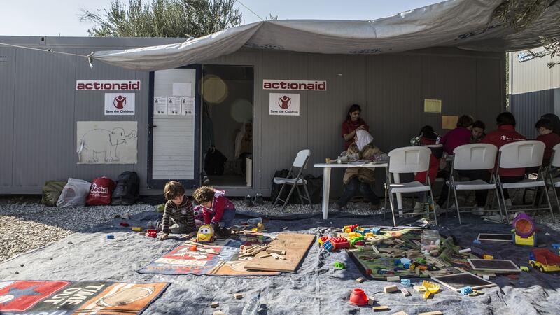 ActionAid’s women’s space on Lesbos. Photograph: ActionAid