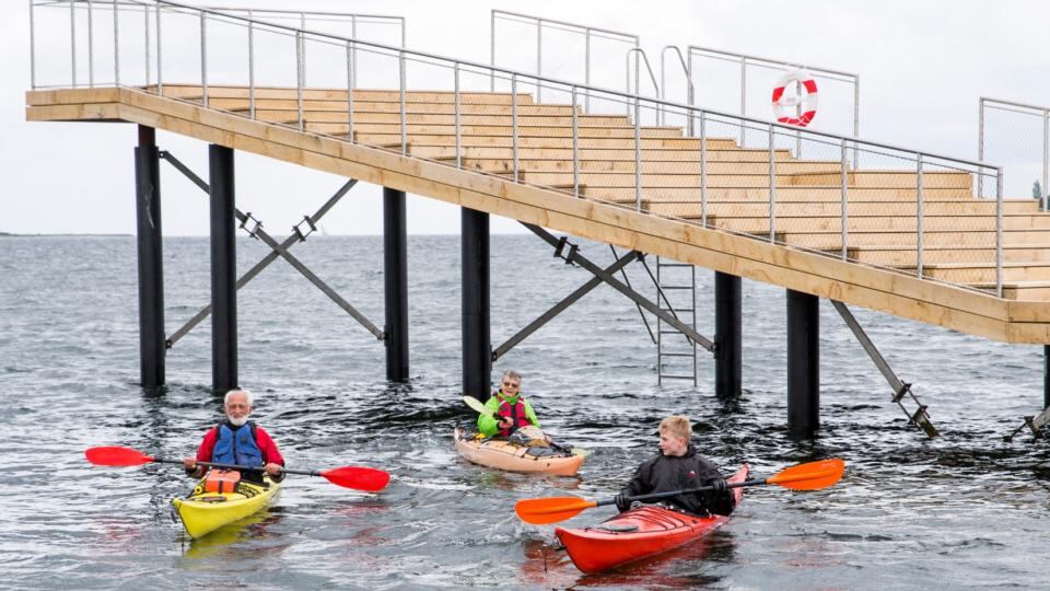 Faaborg’s harbour baths, which was completed in 2014 and covers 2,000sq m (21,528sq ft)