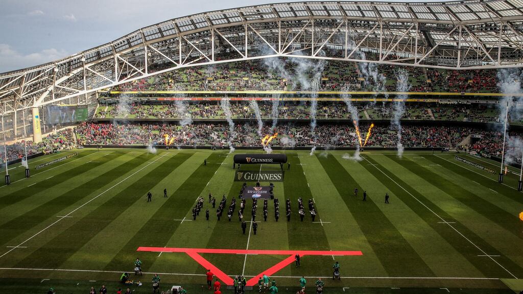 Aviva Stadium: “Even when the stadium is empty it still costs a phenomenal amount of money to keep it running. You have security, pitch maintenance, rates of €900,000, insurance before you open the door. There are staff costs on top of that,” said stadium director Martin Murphy. Photograph: Gary Carr/Inpho