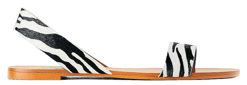 Zebra-print sandals, €39.95, Zara