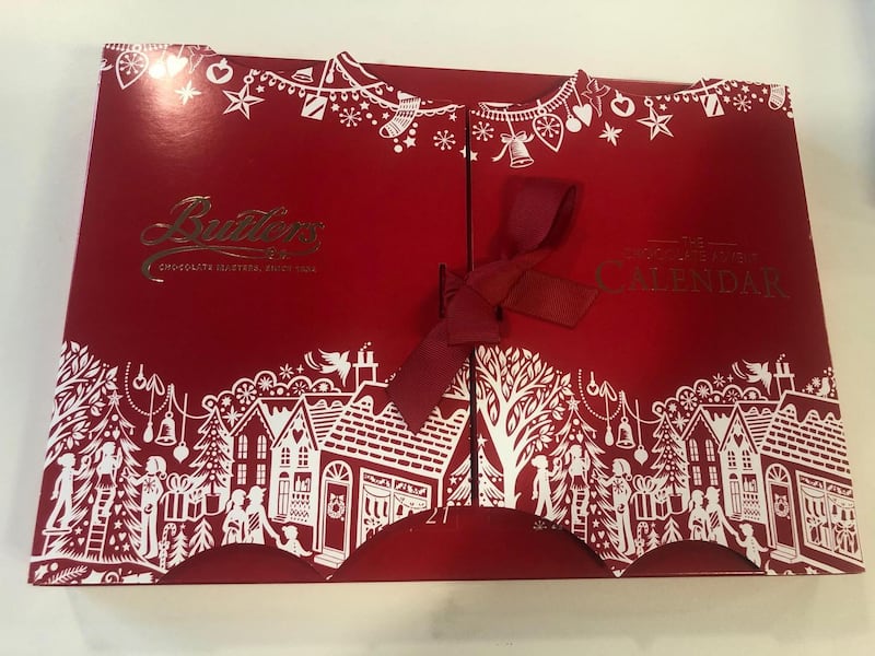 Butlers Advent calendar: At €20 this is the dearest of the advent calendars we tried. It is also very feeeaaancy.