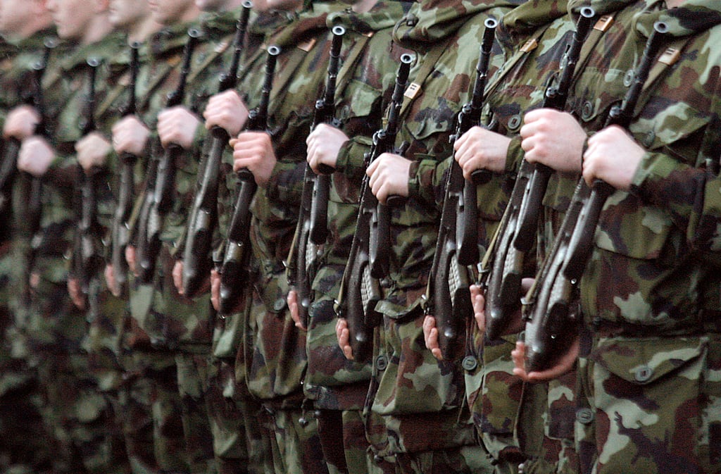 At the opening of the court martial hearing at McKee Barracks, the former soldier – who cannot be named for legal reasons – pleaded not guilty to three charges.