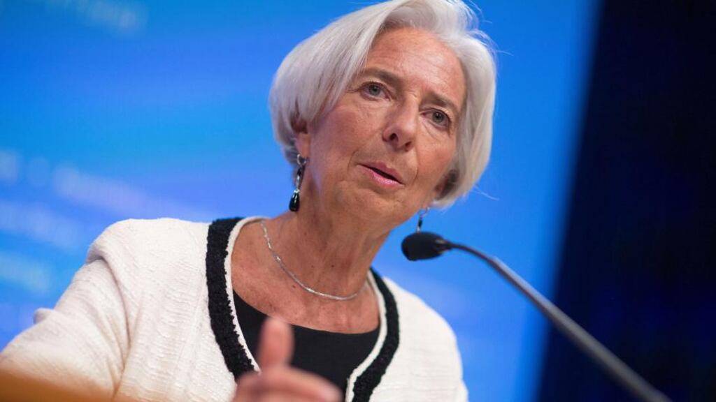 Christine Lagarde, managing director of the International Monetary Fund (IMF). Photograph: Bloomberg