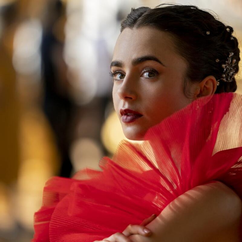 Lily Collins in Emily in Paris. Photograph: Stéphanie Branchu/Netflix