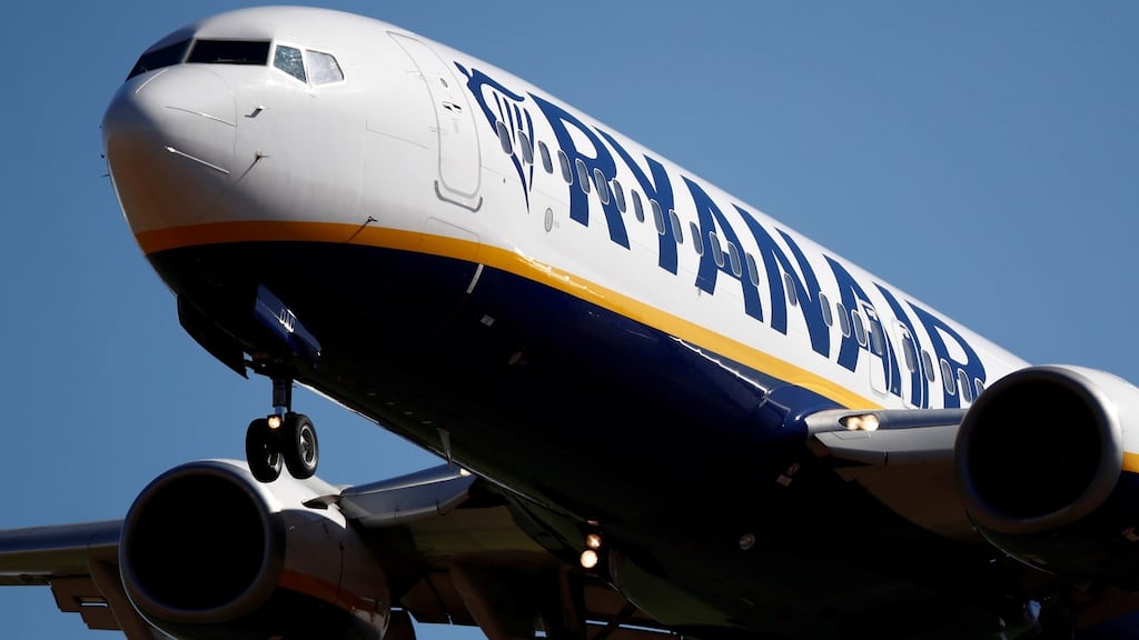 Profits fell at Ryanair in its latest financial year. Photograph: Christian Hartmann/Reuters