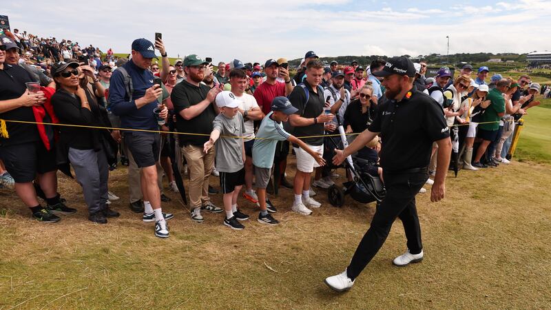 Shane Lowry walks to the 18th during the final round of the Open at Royal Portrush. Photograph: Ben Brady/Inpho