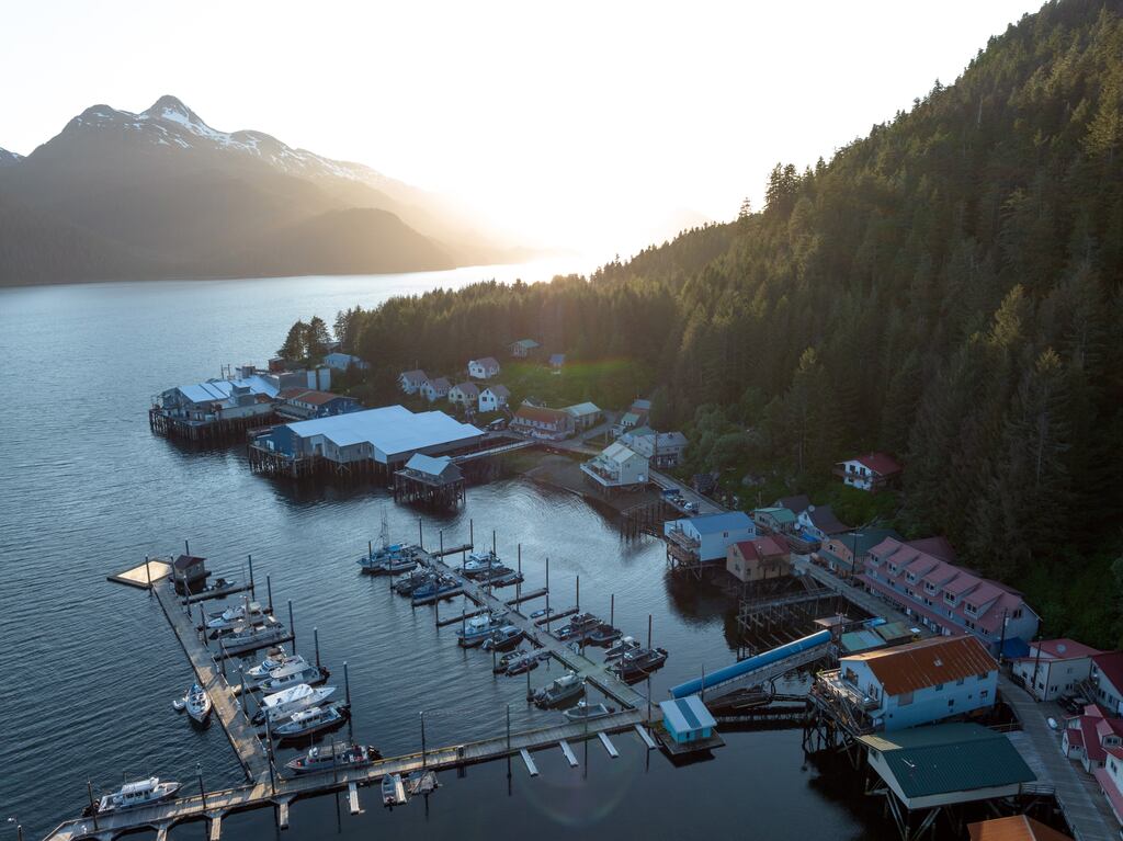 The tiny community of Pelican, Alaska. Photograph: Nathaniel Wilder/New York Times
