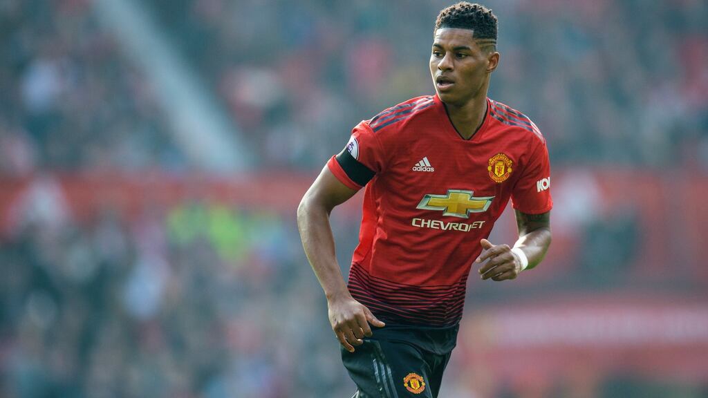 Marcus Rashford has recovered from an ankle injury and will be available for Manchester United against Southampton. Photograph: Peter Powell/EPA