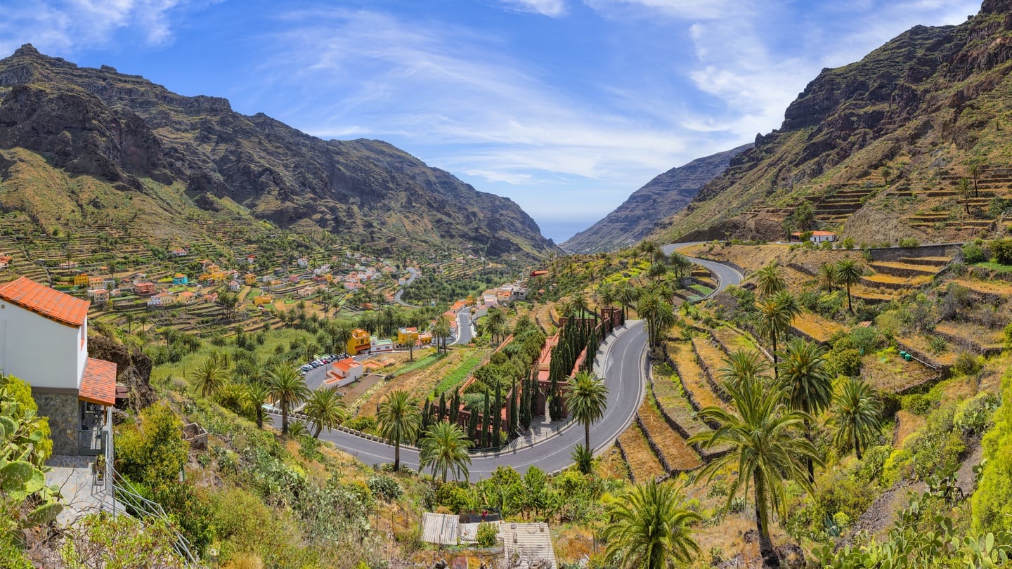 A panoramic view of Valle Gran Rey on La Gomera. Photograph: Getty Images