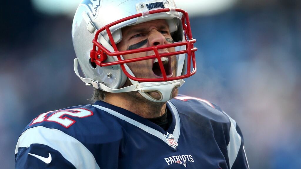 Tom Brady of the Patriots has thrown over 4,000 yards this season. Photograph: Jim Rogash/Getty Images.