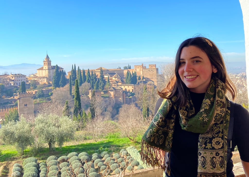 Bláithín Breathnach, pictured at the Alhambra in Granada, Spain, found her Erasmus+ experience enriching and full of adventure