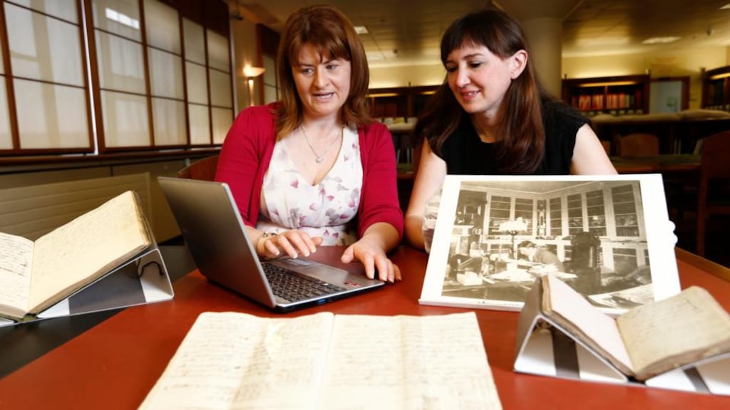 Archivists Hazel Menton and Natalie Milne. The website will help genealogists and historians. Photograph: Conor McCabe