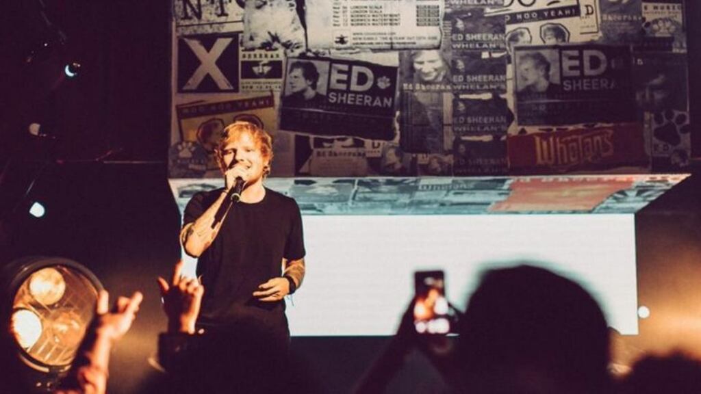 Ed Sheeran’s down-to-earth charms and lovely warblings hit home at the VH1 Storyteller’s gig in Whelans on Saturday. Photo: VH1 Twitter