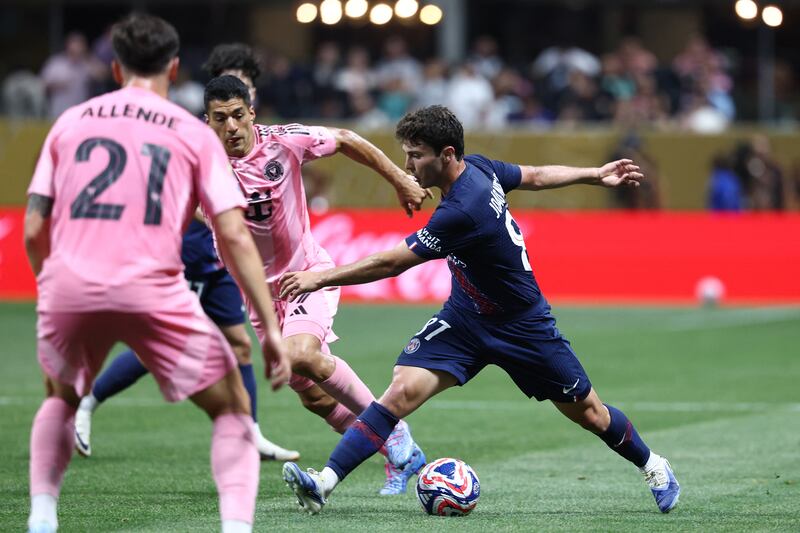 Paris Saint-Germain's midfielder Joao Neves. Photograph: Franck Fife/AFP via Getty