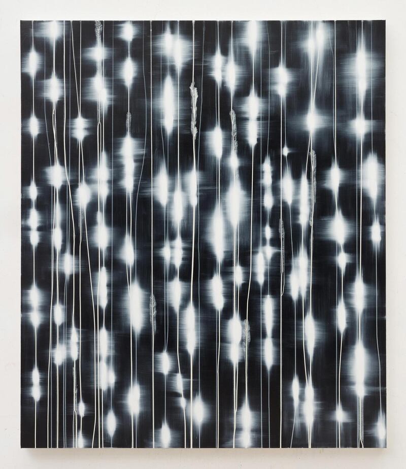 Mark Francis: White Light (Dual Dimension), 2018, acrylic on canvas, (214cm by 183cm. Courtesy of the artist and Kerlin Gallery, Dublin