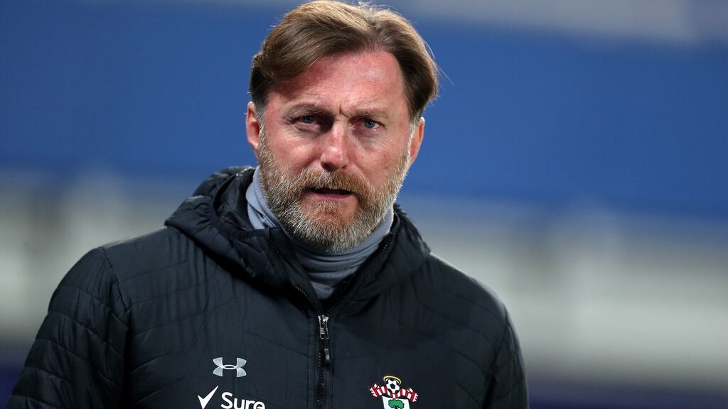 Ralph Hasenhuttl: “The face we have shown in the FA Cup so far is a very good one. A cup final definitely can turn things 100 per cent.” Photograph: Peter Byrne/PA