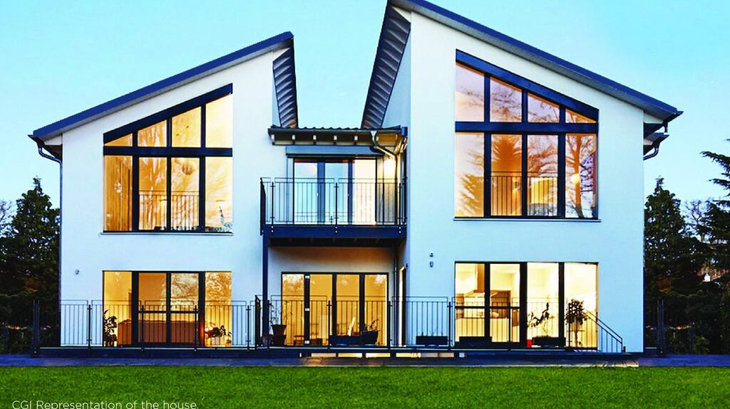 A computer-generated image of the proposed five-bedroom house. The property has full planning permission.