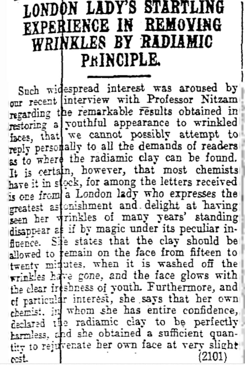 “The face glows with the clear freshness of youth”