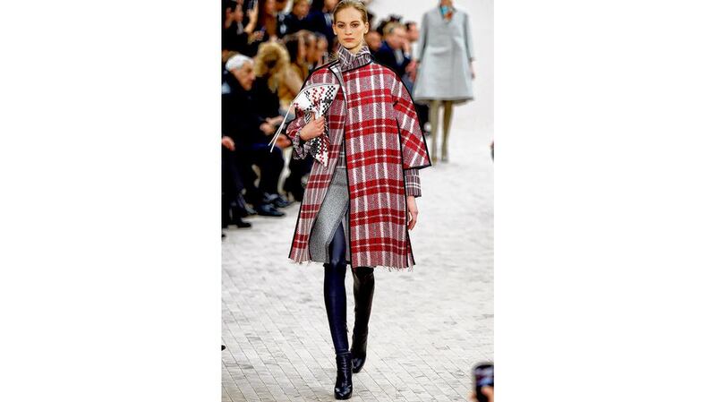 Phoebe Philo for Céline shows structured shapes. photograph: reuters