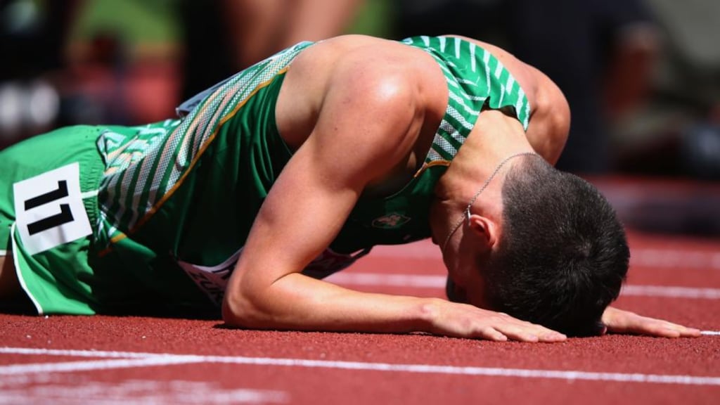 Paul Robinson of Ireland after finishing fourth in the Men’s 1500m final at the 22nd European Athletics Championships at Stadium Letzigrund in Zurich, Switzerland. Photograph: Ian Walton/Getty Images