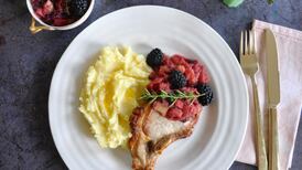 Pork chops with apple and blackberries worth foraging for