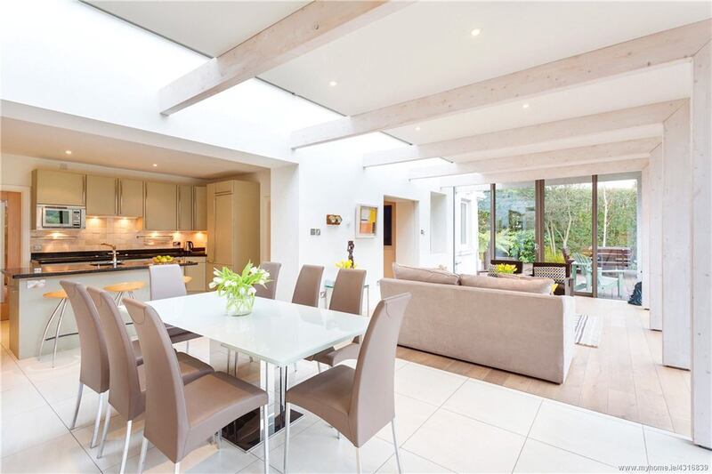 The kitchen, dining and rear pavillion area at Laragh