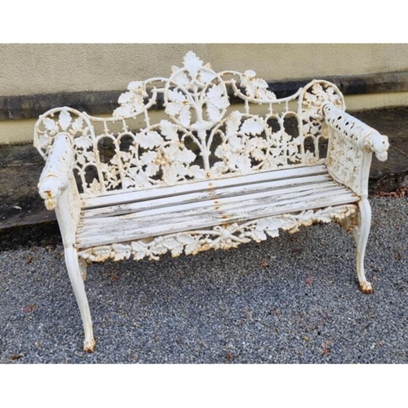Lot 490, a heavy cast-iron bench in the Coalbrookdale style, €1,200-€1,500, Sean Eacrett