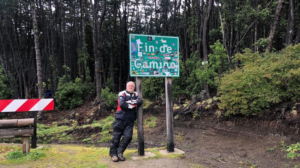 Peter Murtagh at the end of the road in southern Chile. Photograph: Marcia
