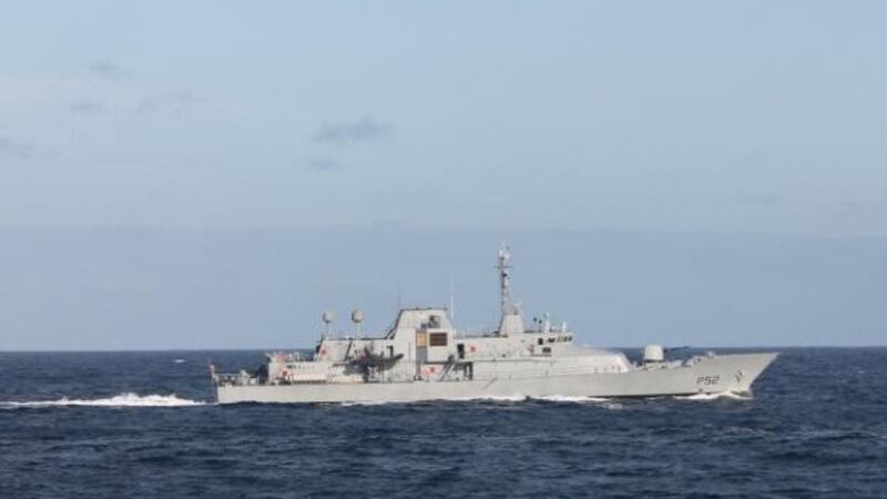 Naval Service patrol ship LÉ Niamh has taken up humanitarian search-and-rescue duty in the Mediterranean. File photograph: Defence Forces Ireland/PA Wire