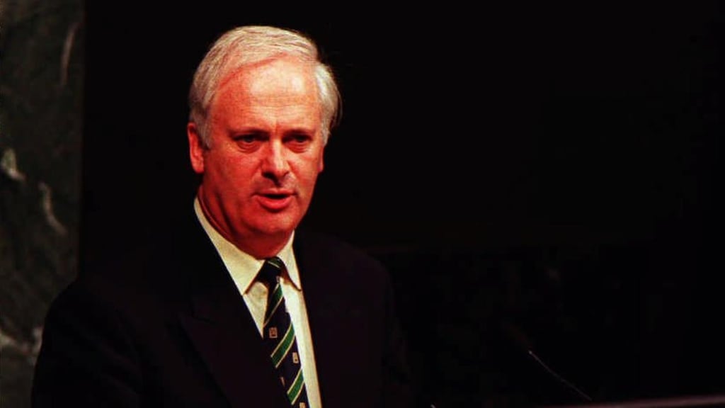 Then-taoiseach John Bruton at the United Nations General Assembly in June  1997. File photograph: Kathy Willens/AP Photo