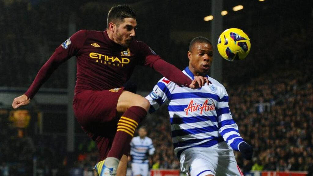 Loic Remy (right) is expected to leave QPR for a loan move to Newcastle United. Photograph: Mike Hewitt/Getty Images
